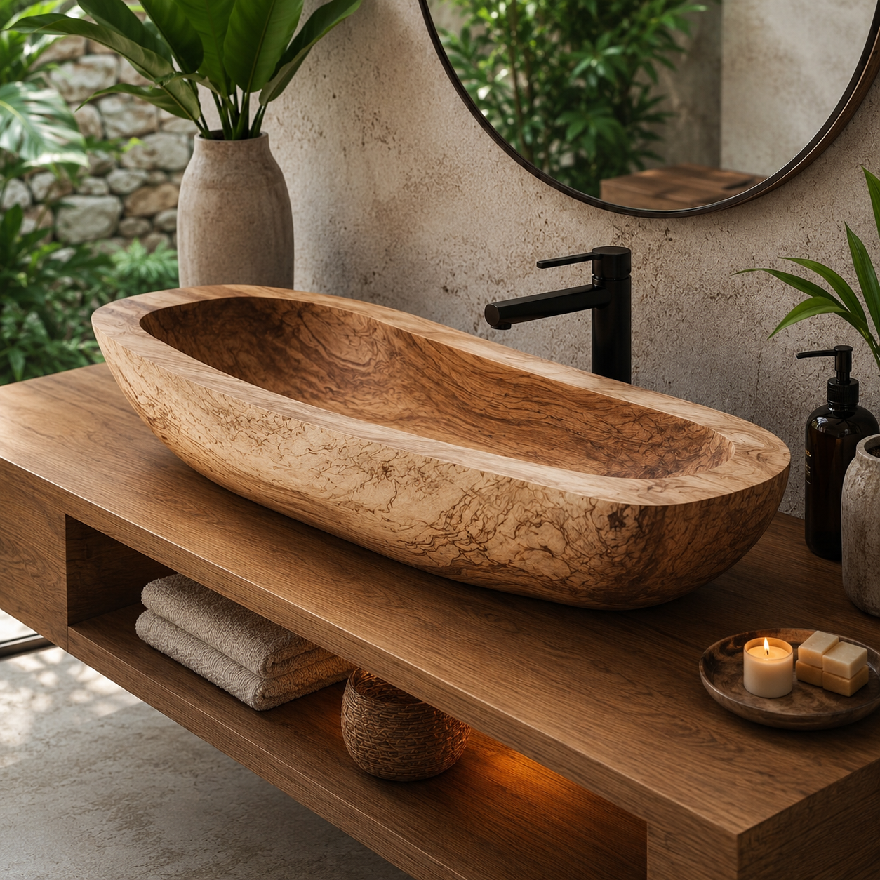 Arden Natural Stone Vessel Sink - Design 097 - product image 07