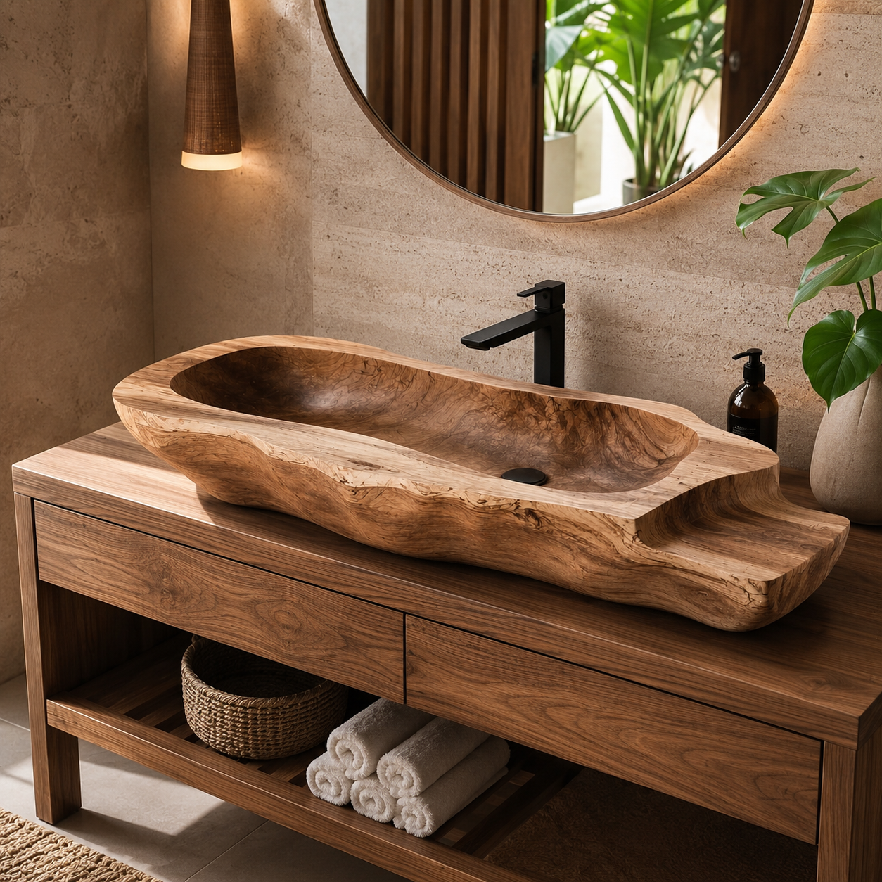 Mira Sculptural Bathroom Vessel Sink - Design 098 - product image 03