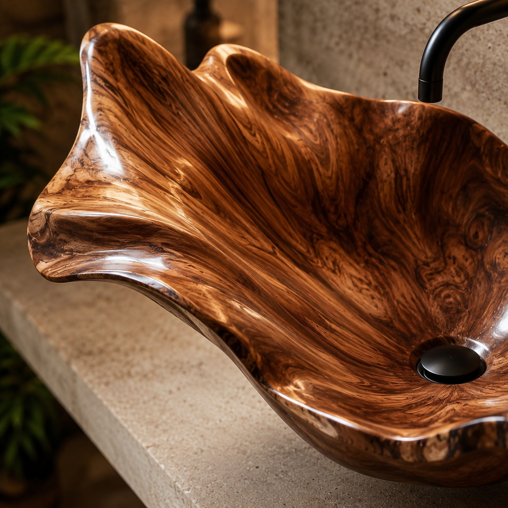 Nolan Warm Stone Vessel Sink - Design 103 - product image 06
