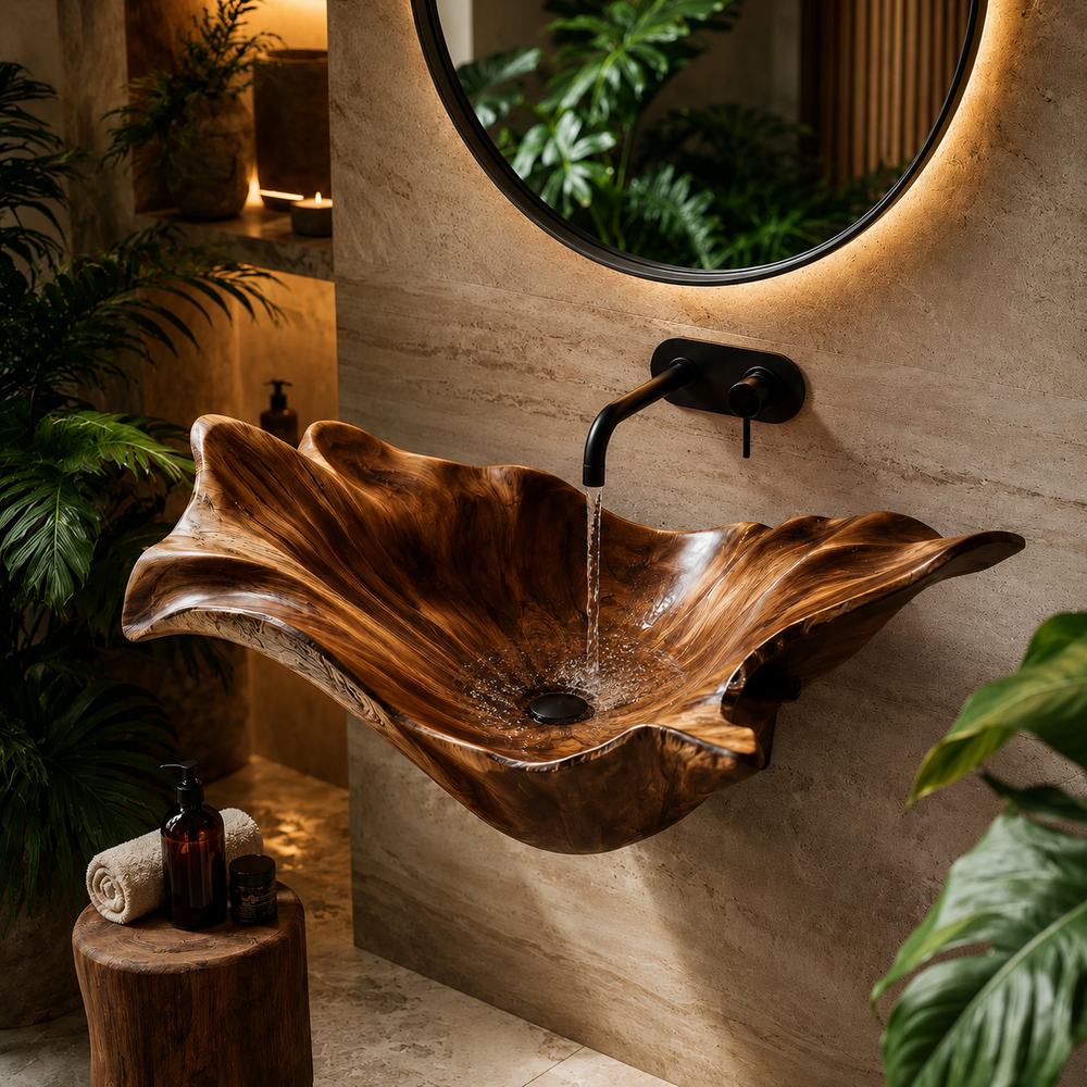 Nolan Warm Stone Vessel Sink - Design 103 - product image 07