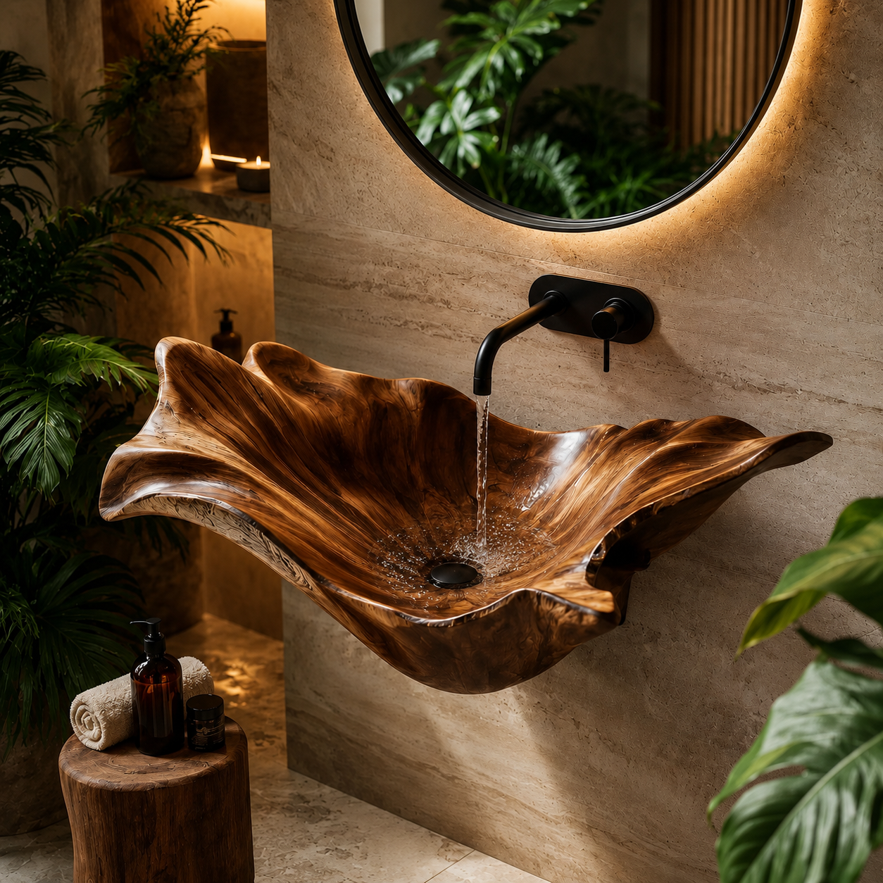 Nolan Warm Stone Vessel Sink - Design 103 - product image 07
