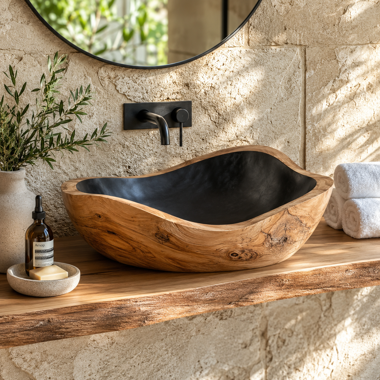 Arden Natural Stone Vessel Sink - Design 105 - main view