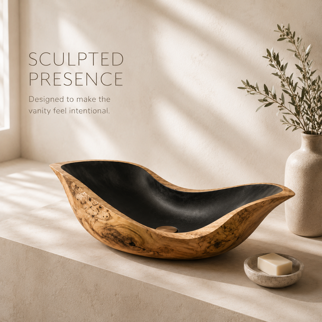 Nolan Warm Stone Vessel Sink - Design 111 - product image 02
