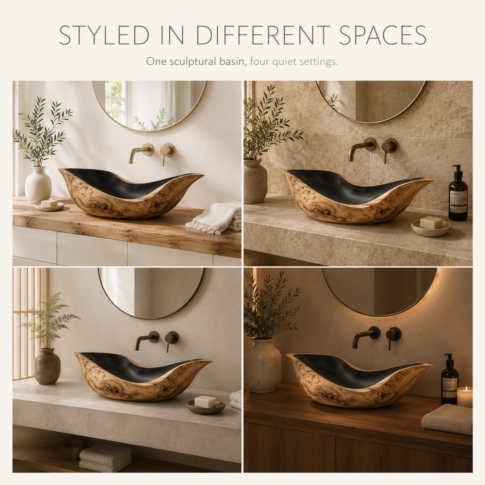 Nolan Warm Stone Vessel Sink - Design 111 - product image 10