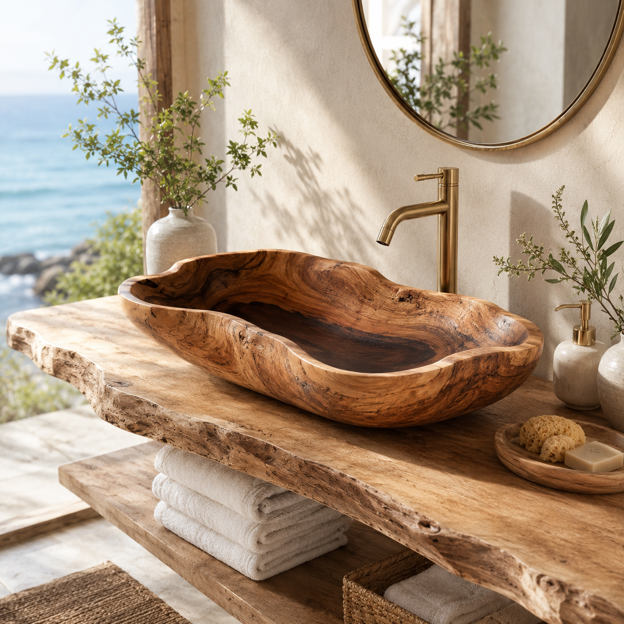 Elara Rounded Bathroom Sink - Design 117 - main view