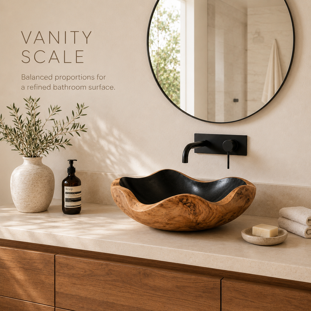 Nolan Warm Stone Vessel Sink - Design 119 - product image 02