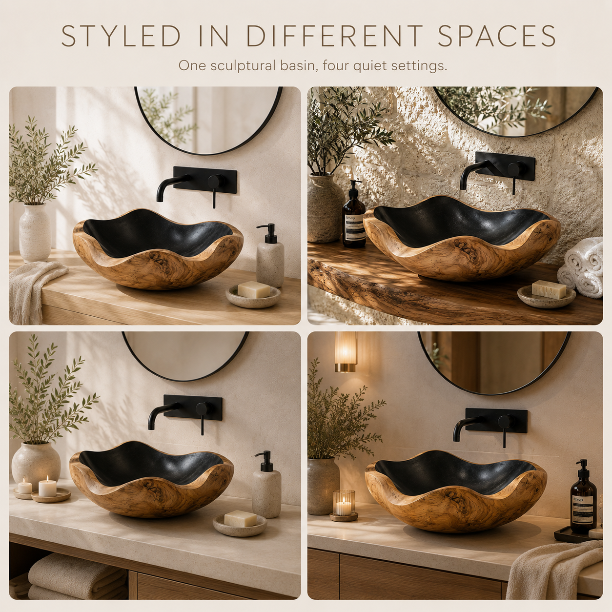 Nolan Warm Stone Vessel Sink - Design 119 - product image 04