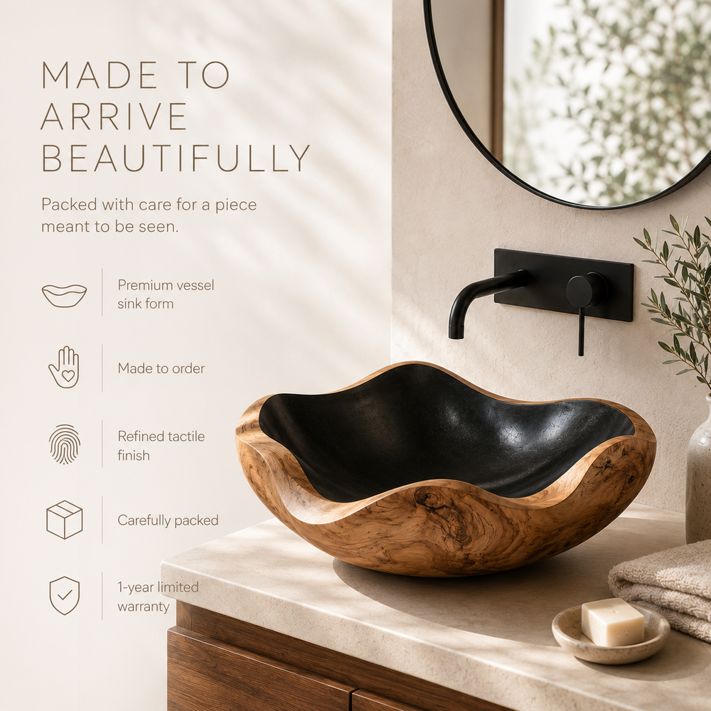 Nolan Warm Stone Vessel Sink - Design 119 - product image 05