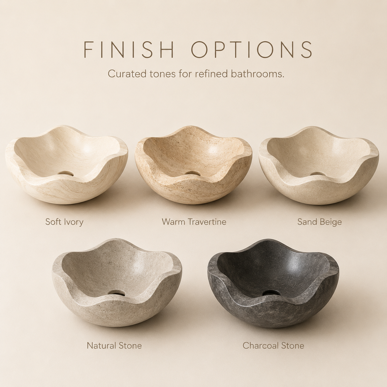 Nolan Warm Stone Vessel Sink - Design 119 - product image 07