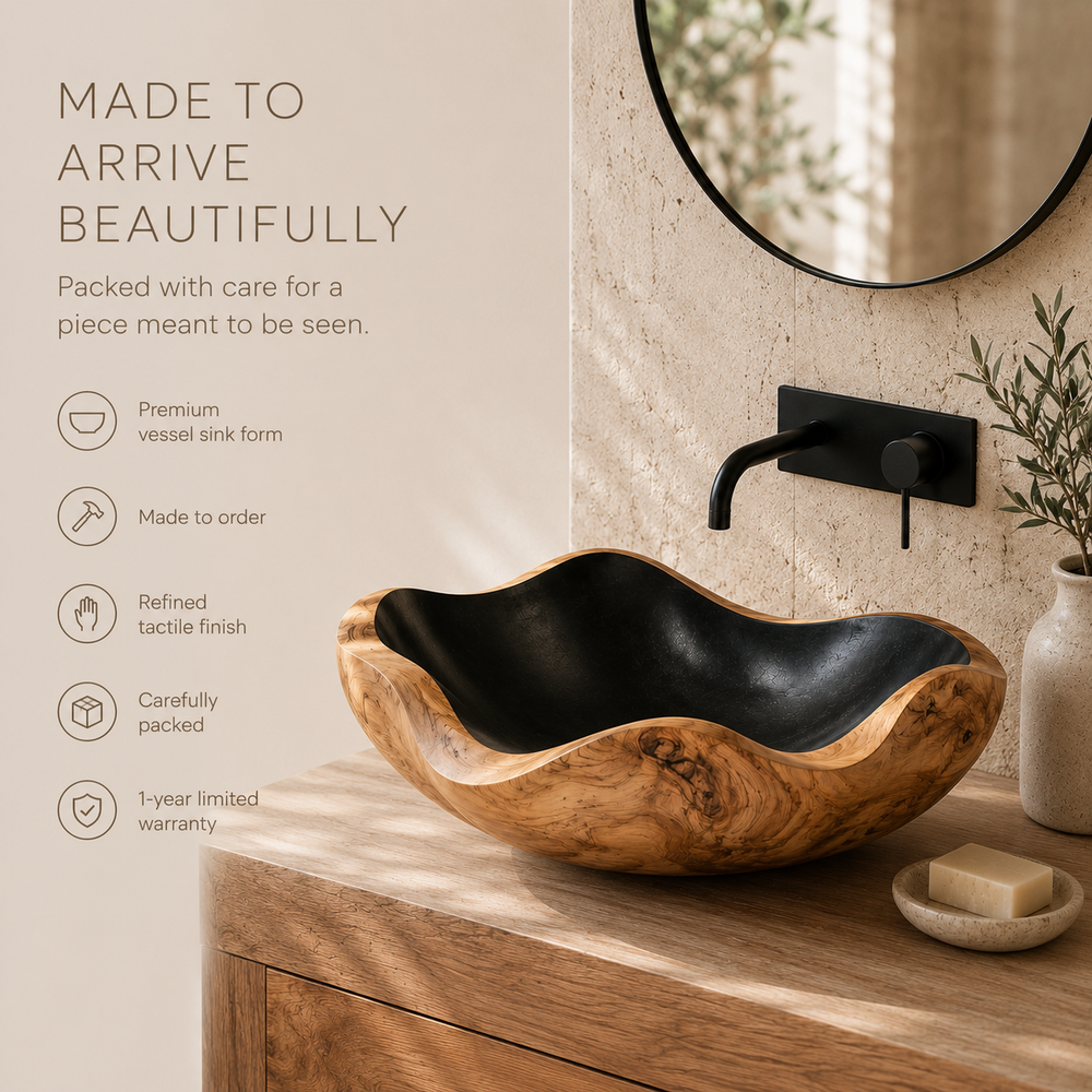 Nolan Warm Stone Vessel Sink - Design 119 - product image 08