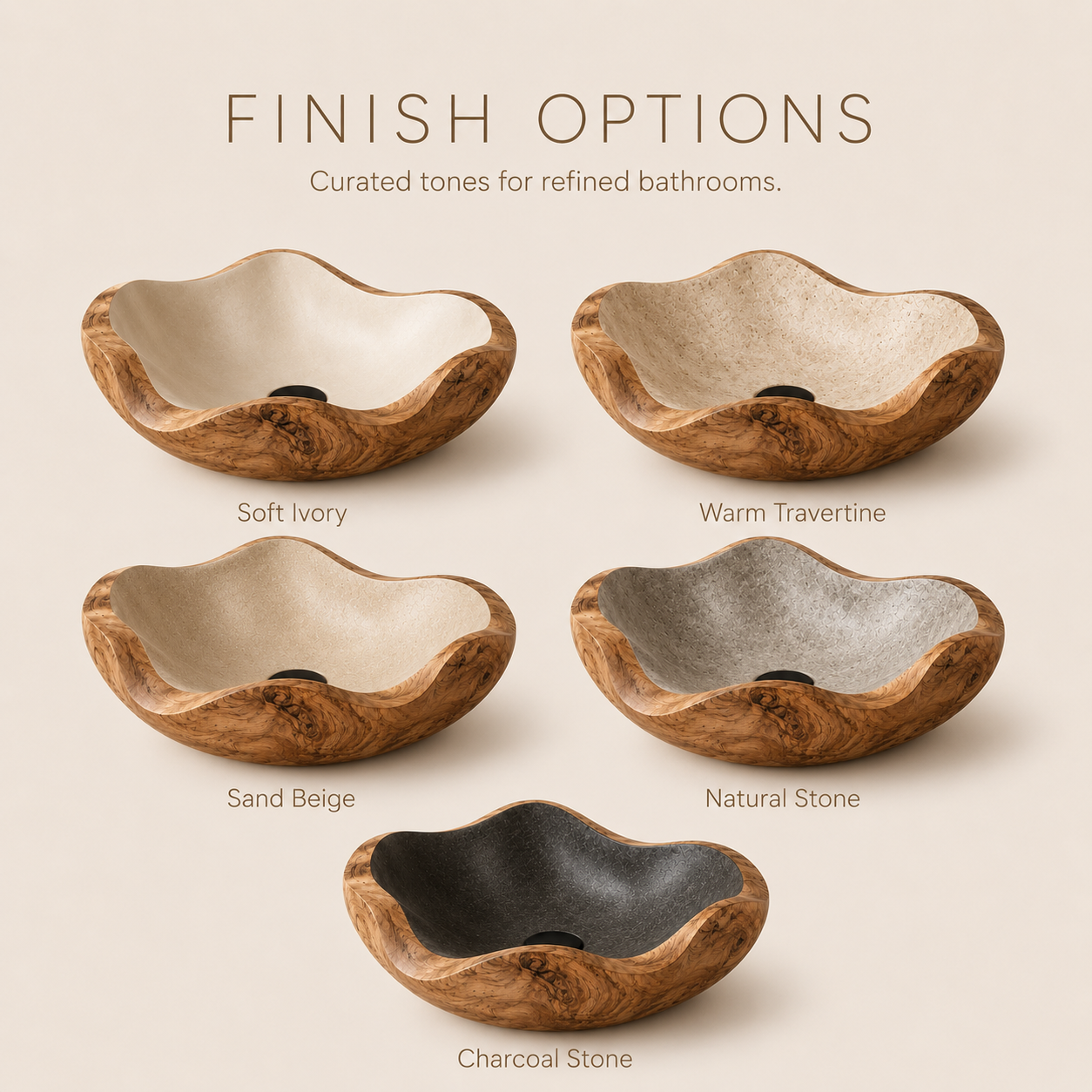 Nolan Warm Stone Vessel Sink - Design 119 - product image 09