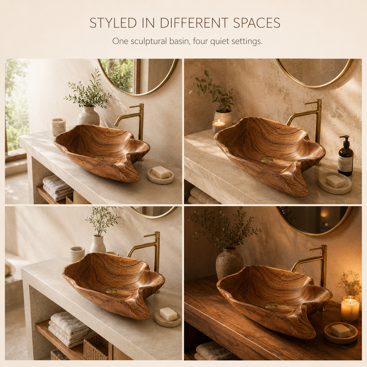 Mira Sculptural Bathroom Vessel Sink - Design 122 - product image 02