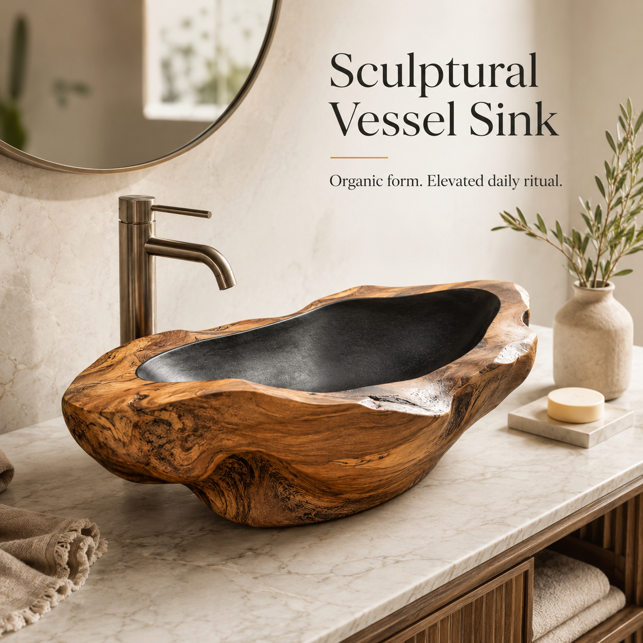 Elara Rounded Bathroom Sink - Design 125 - product image 06