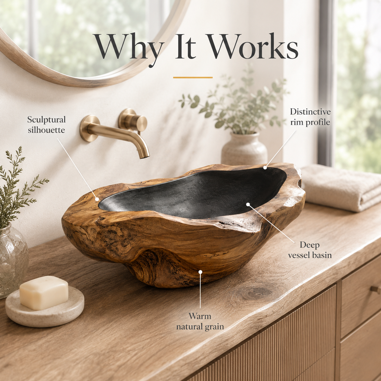 Elara Rounded Bathroom Sink - Design 125 - product image 07
