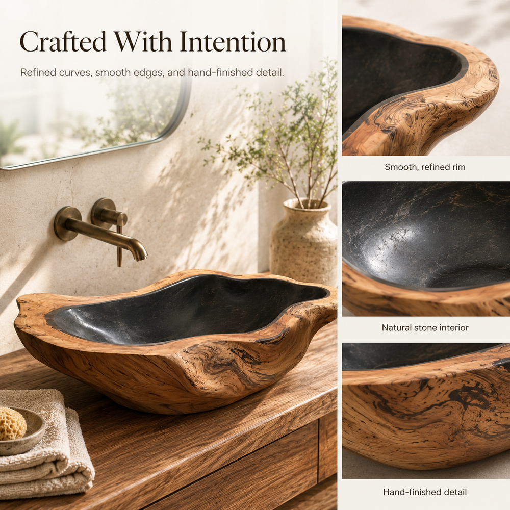 Nolan Warm Stone Vessel Sink - Design 127 - product image 03
