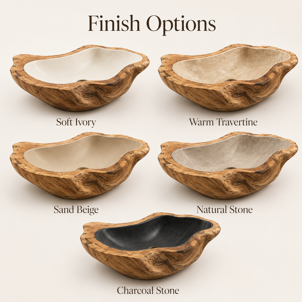 Nolan Warm Stone Vessel Sink - Design 127 - product image 04