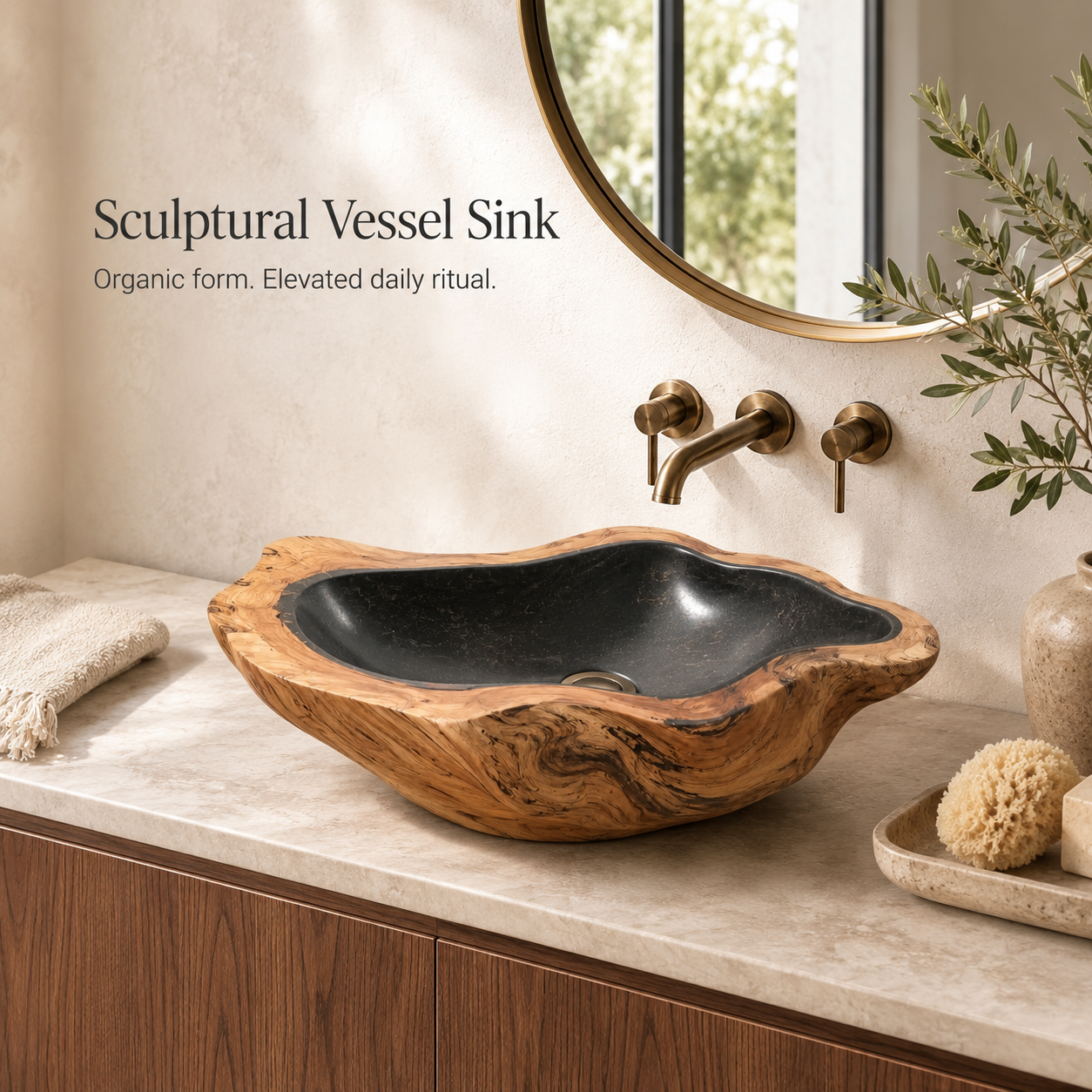 Nolan Warm Stone Vessel Sink - Design 127 - product image 05