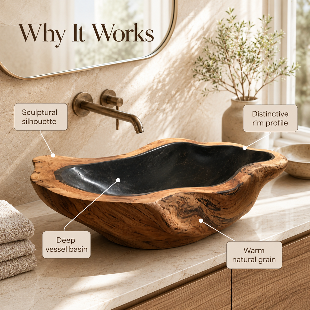 Nolan Warm Stone Vessel Sink - Design 127 - product image 06