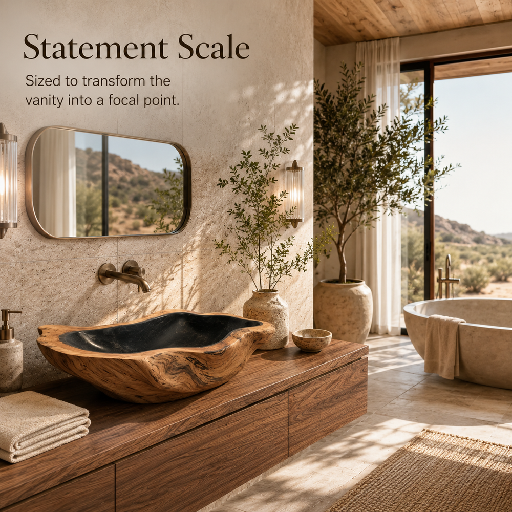 Nolan Warm Stone Vessel Sink - Design 127 - product image 10