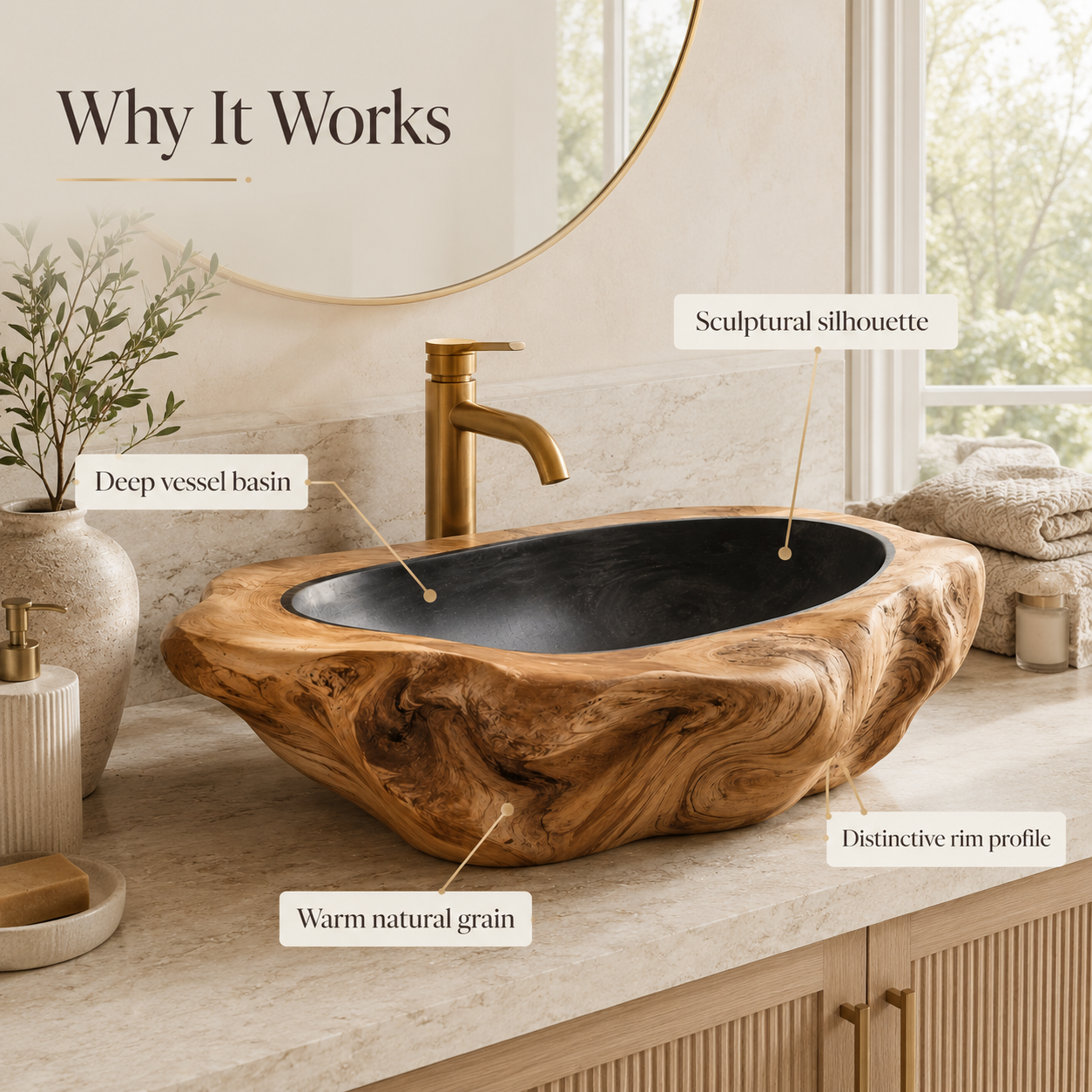 Arden Natural Stone Vessel Sink - Design 129 - product image 06