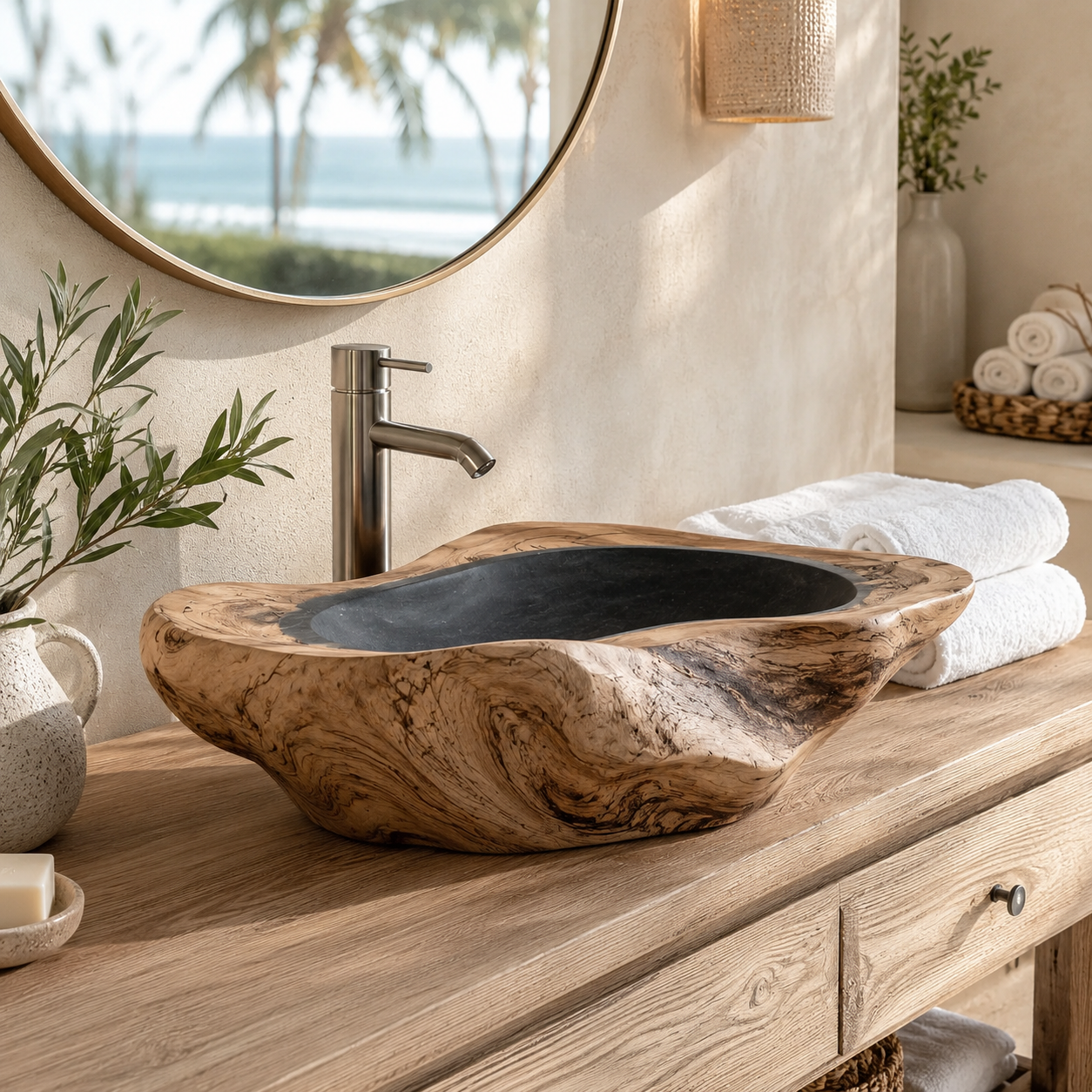 Mira Sculptural Bathroom Vessel Sink - Design 130 - main view
