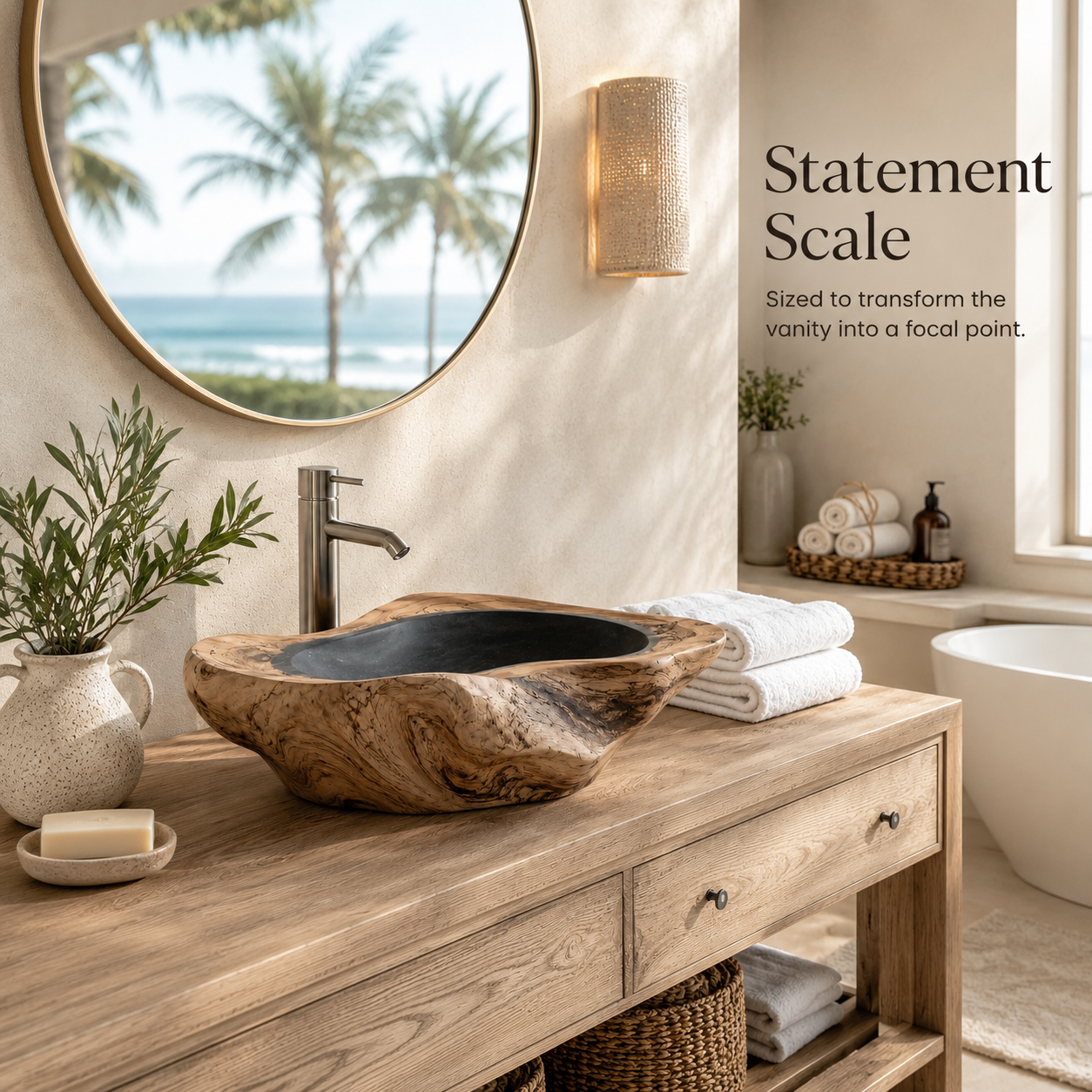 Mira Sculptural Bathroom Vessel Sink - Design 130 - product image 04