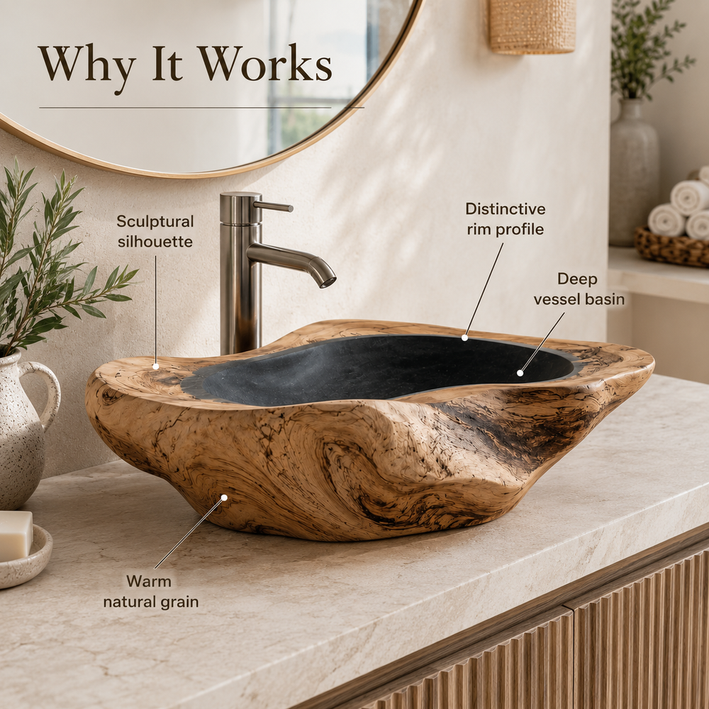 Mira Sculptural Bathroom Vessel Sink - Design 130 - product image 09