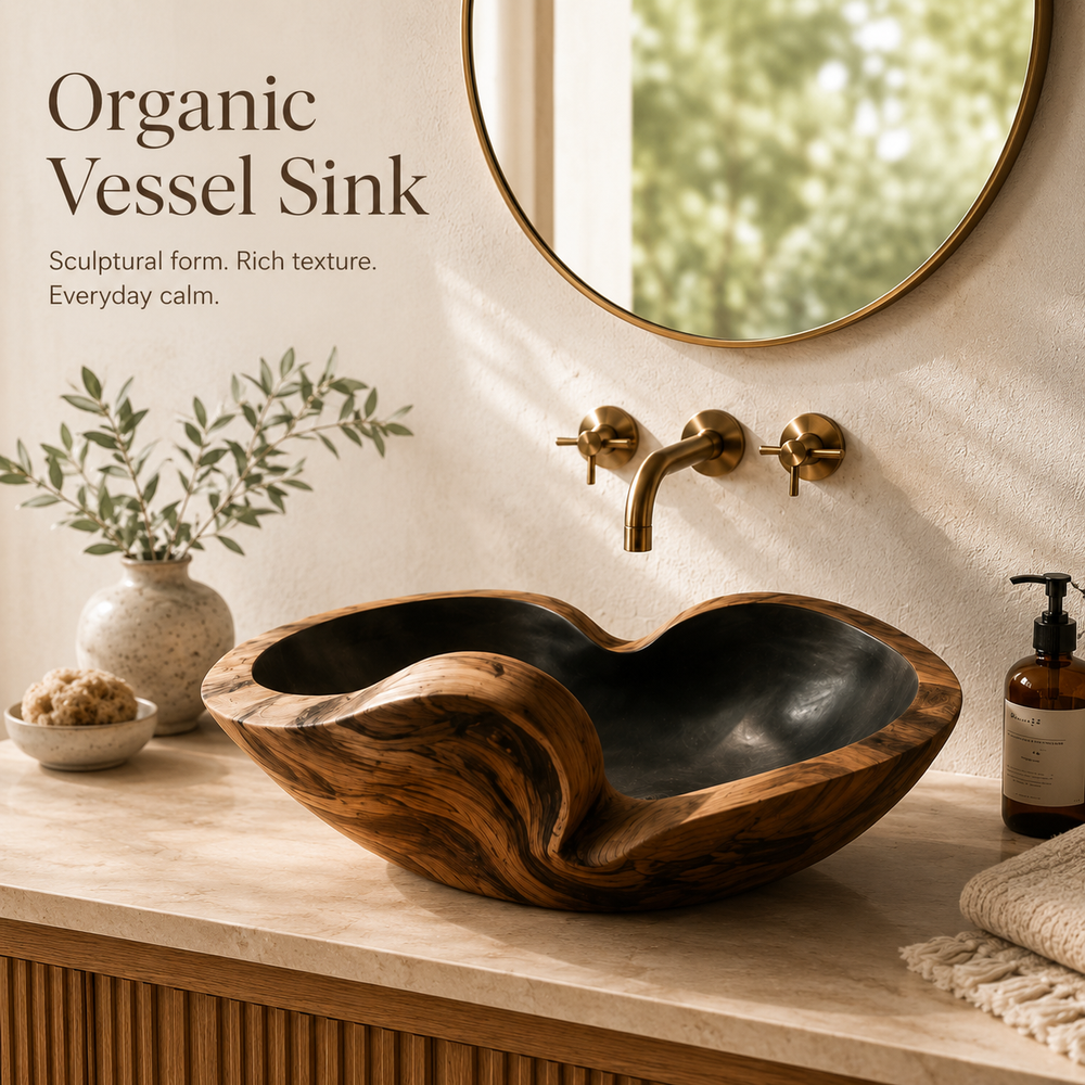 Elara Rounded Bathroom Sink - Design 133 - product image 02
