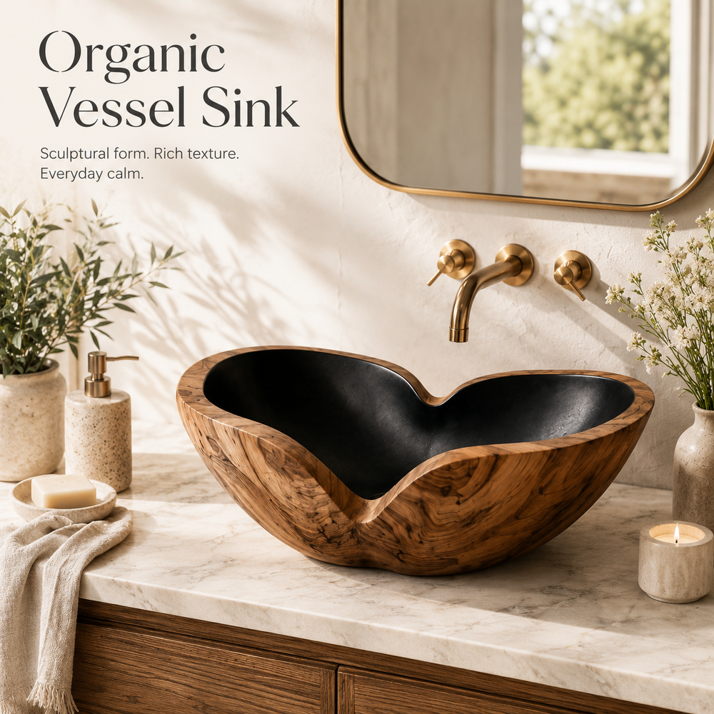 Nolan Warm Stone Vessel Sink - Design 135 - product image 02