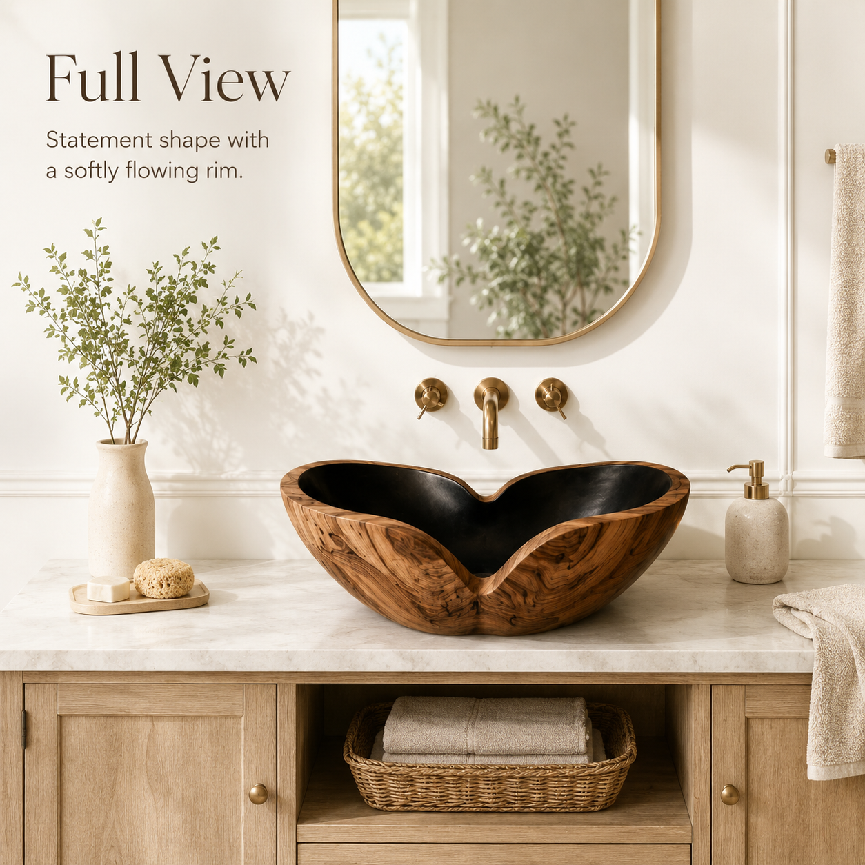 Nolan Warm Stone Vessel Sink - Design 135 - product image 03