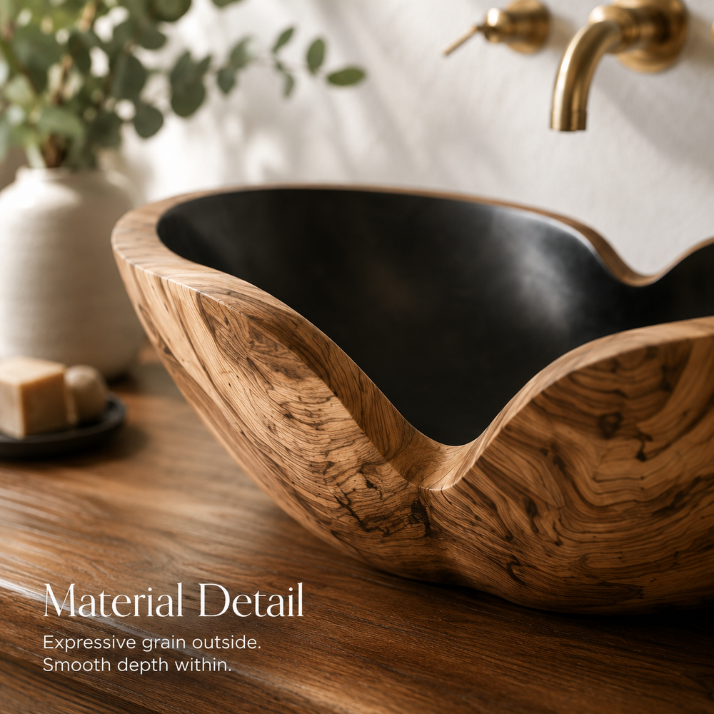 Nolan Warm Stone Vessel Sink - Design 135 - product image 05