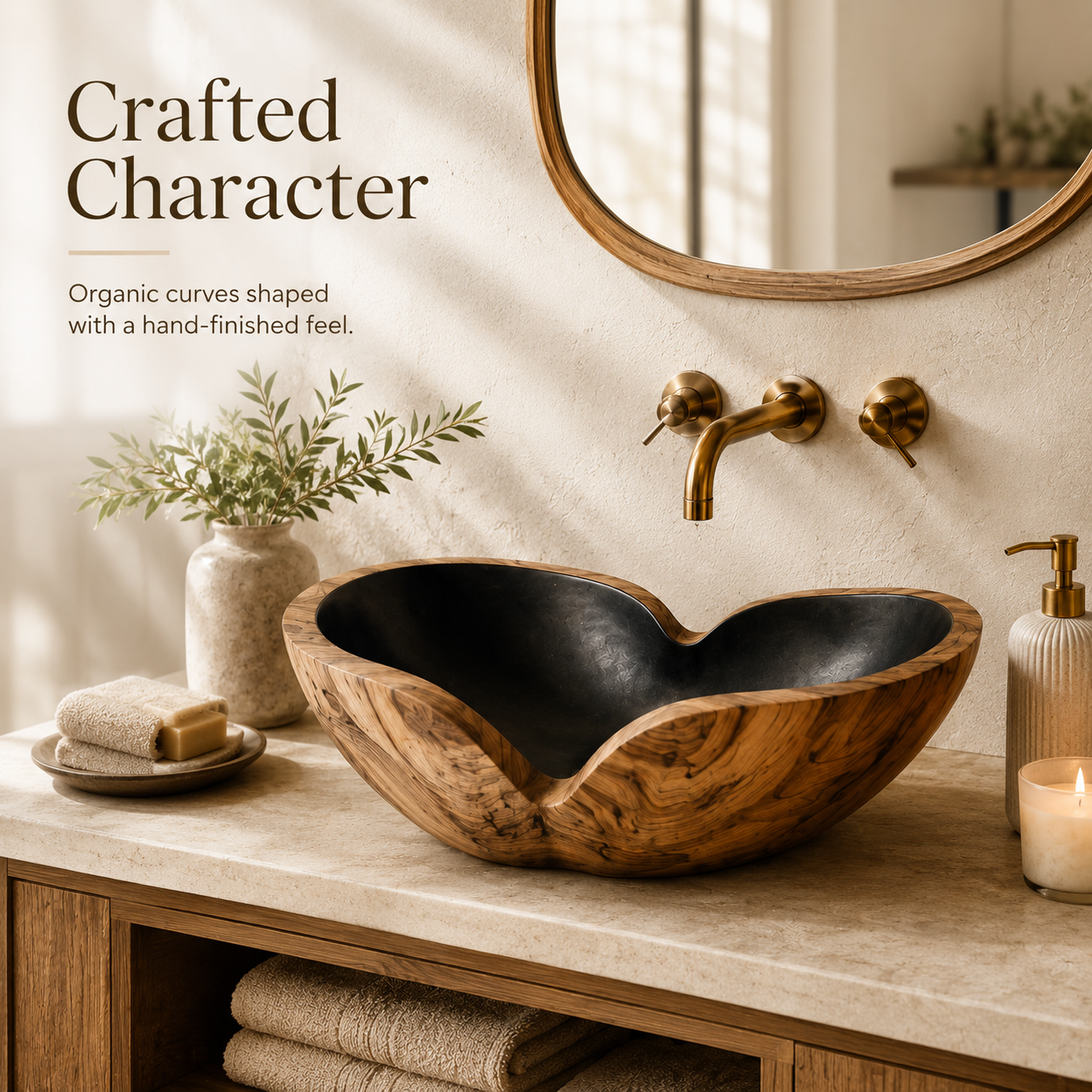 Nolan Warm Stone Vessel Sink - Design 135 - product image 06