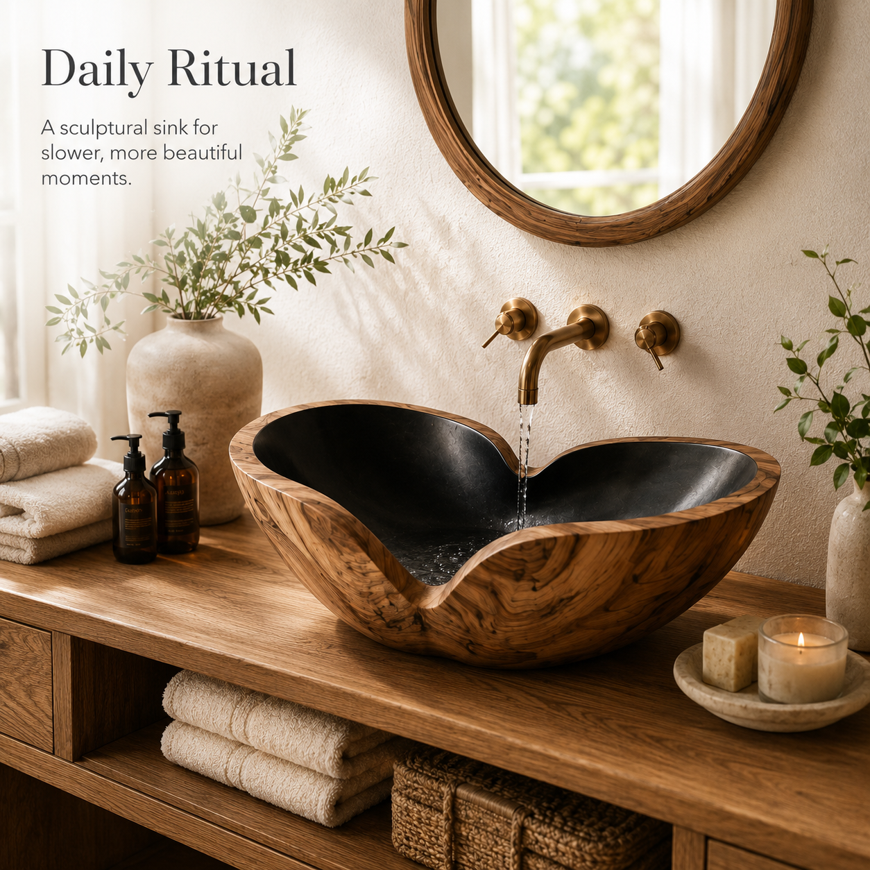 Nolan Warm Stone Vessel Sink - Design 135 - product image 07