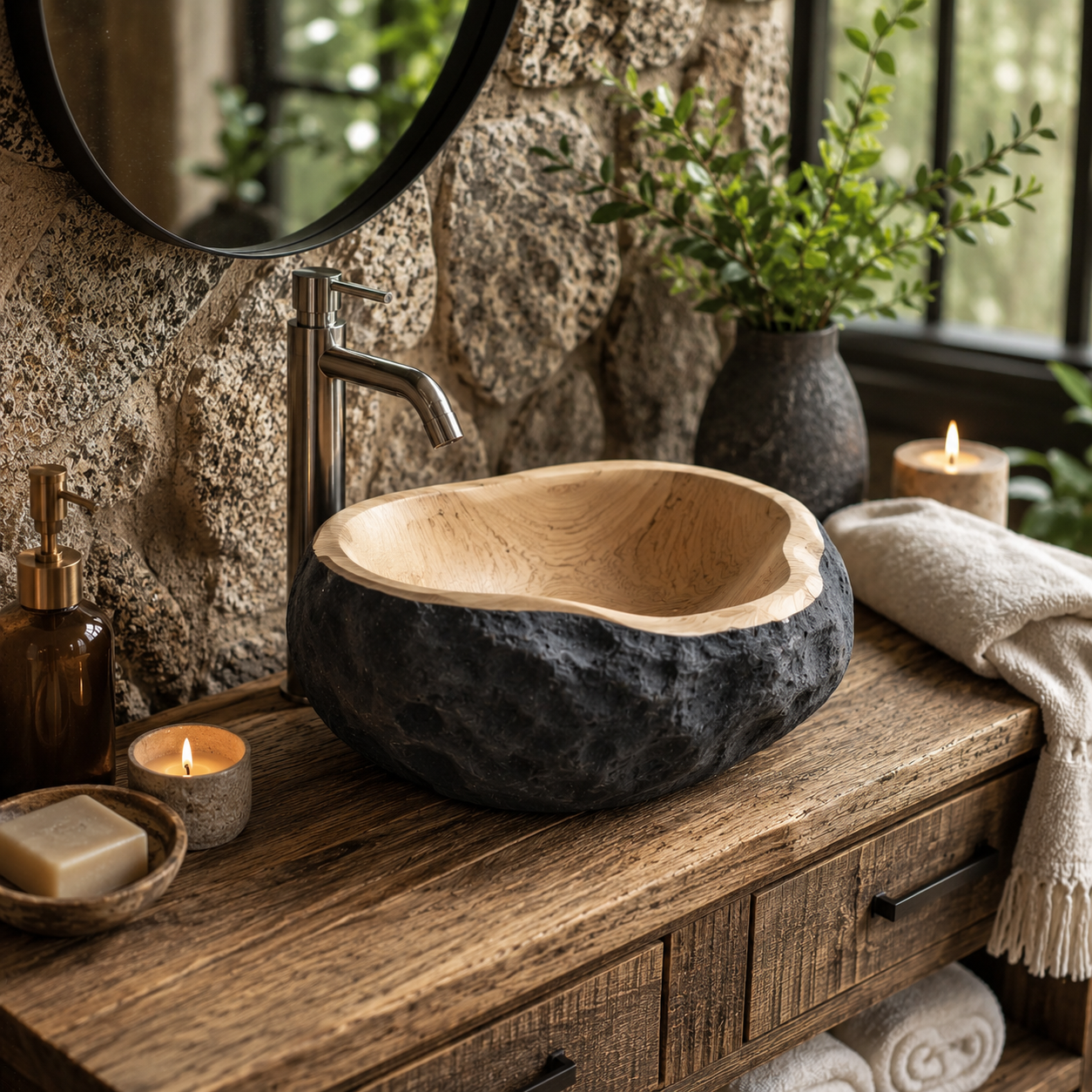 Liora Hand-Finished Vessel Sink - Design 136 - main view