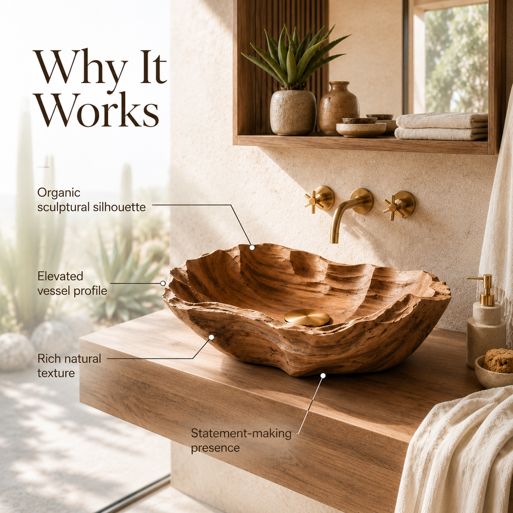 Arden Natural Stone Vessel Sink - Design 137 - product image 09