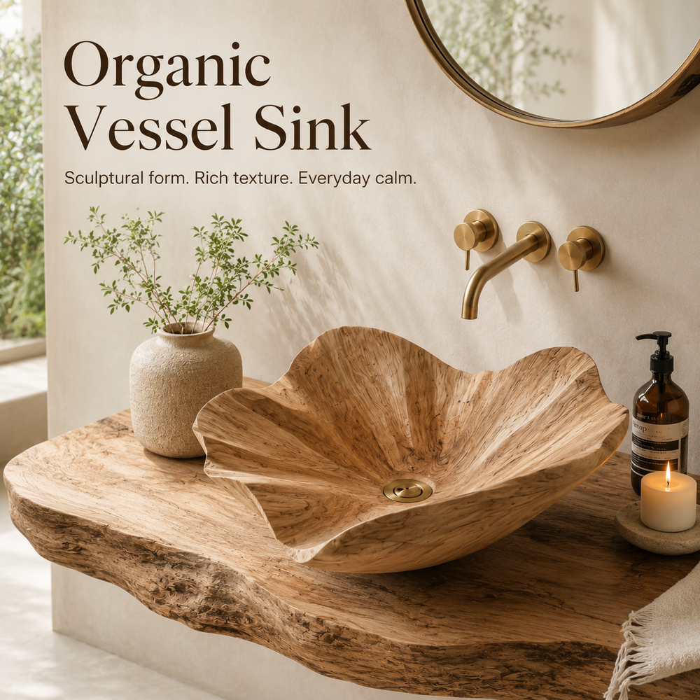 Mira Sculptural Bathroom Vessel Sink - Design 138 - product image 02