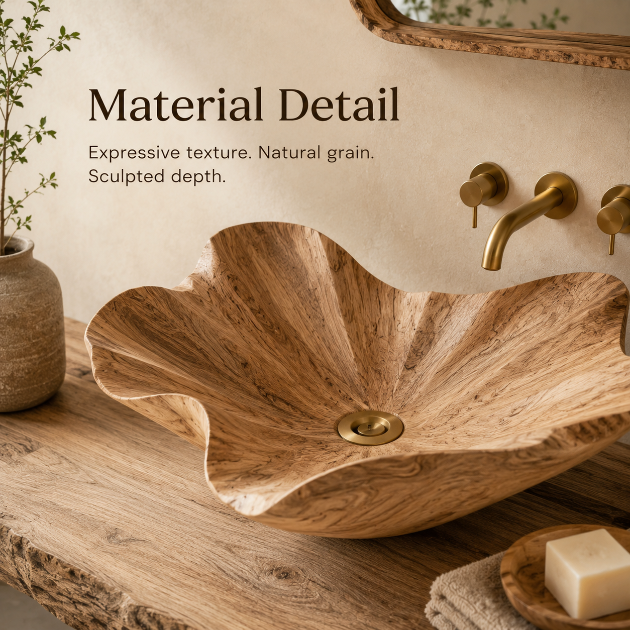 Mira Sculptural Bathroom Vessel Sink - Design 138 - product image 05