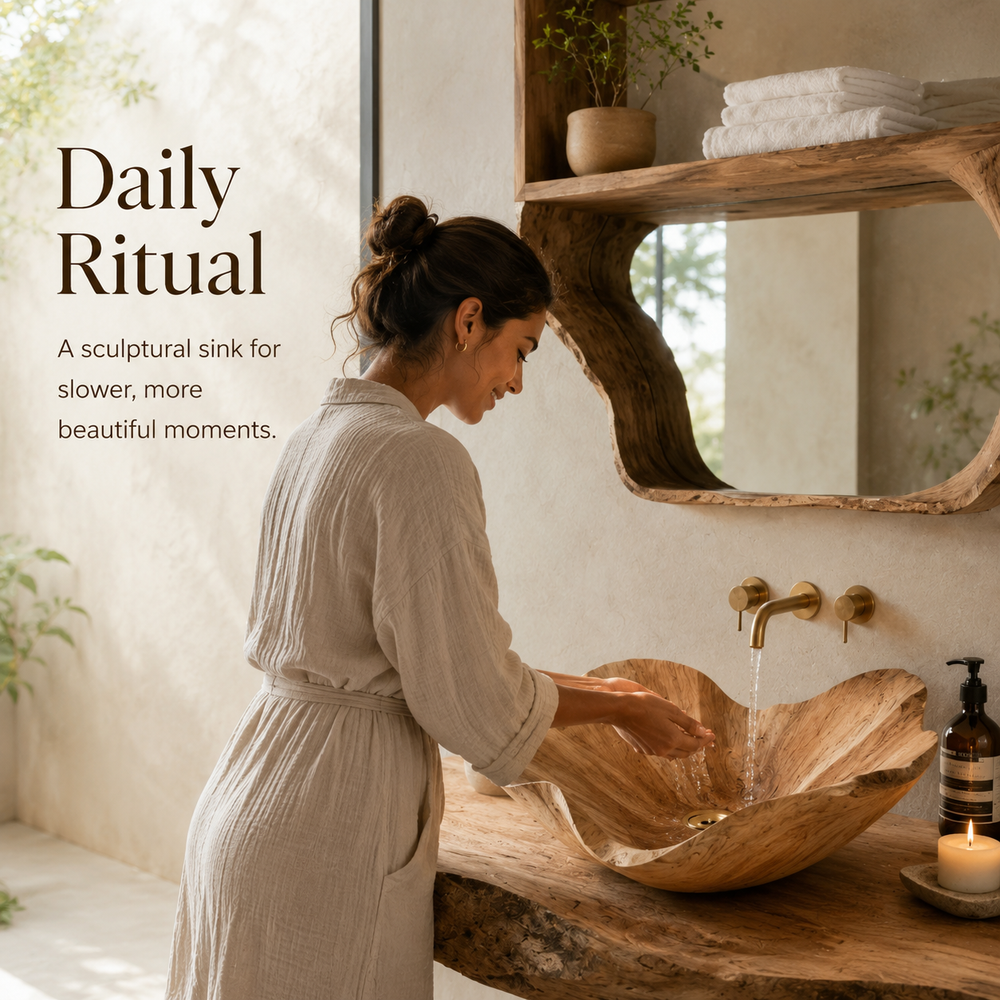 Mira Sculptural Bathroom Vessel Sink - Design 138 - product image 07