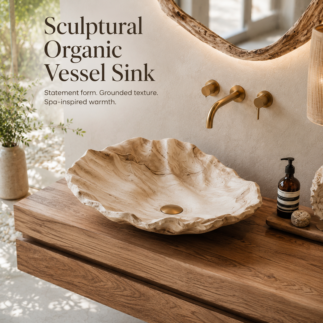 Elara Rounded Bathroom Sink - Design 141 - product image 02