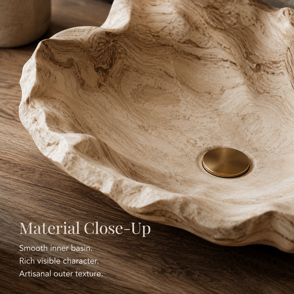 Elara Rounded Bathroom Sink - Design 141 - product image 05
