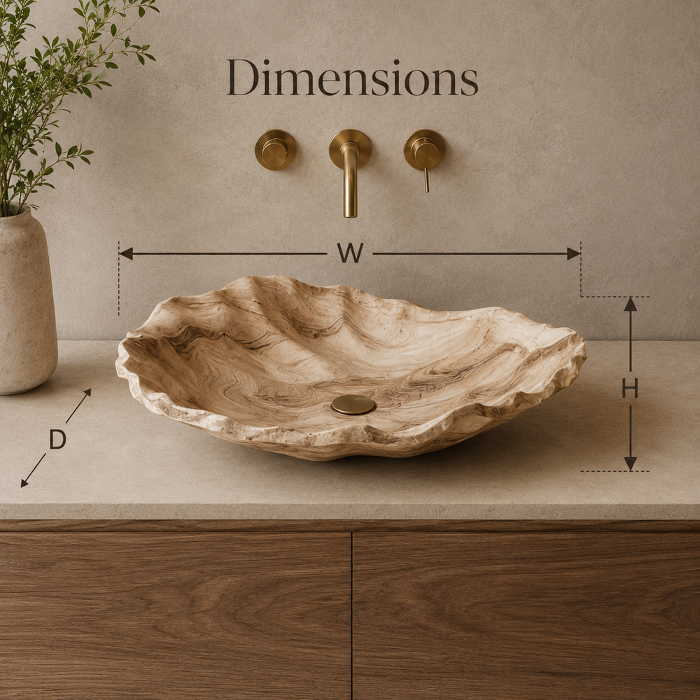 Elara Rounded Bathroom Sink - Design 141 - product image 08