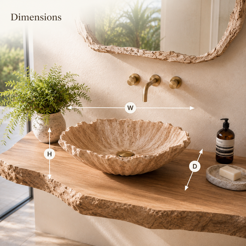 Nolan Warm Stone Vessel Sink - Design 143 - product image 02