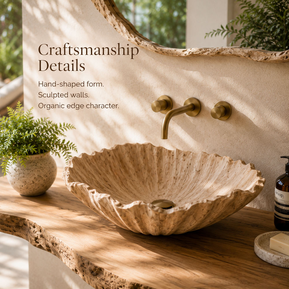 Nolan Warm Stone Vessel Sink - Design 143 - product image 05