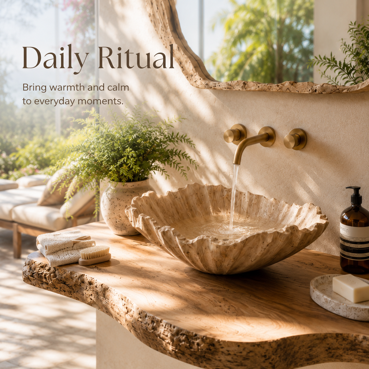 Nolan Warm Stone Vessel Sink - Design 143 - product image 06