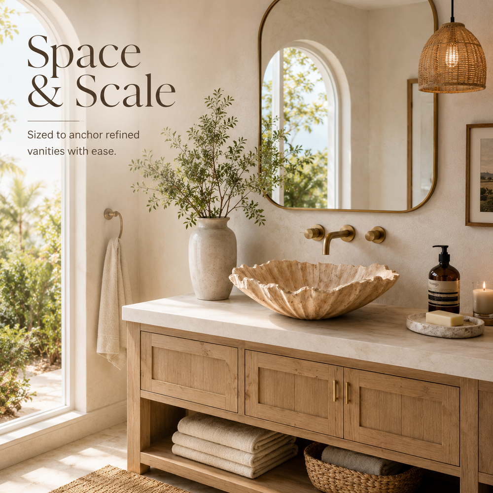 Nolan Warm Stone Vessel Sink - Design 143 - product image 07