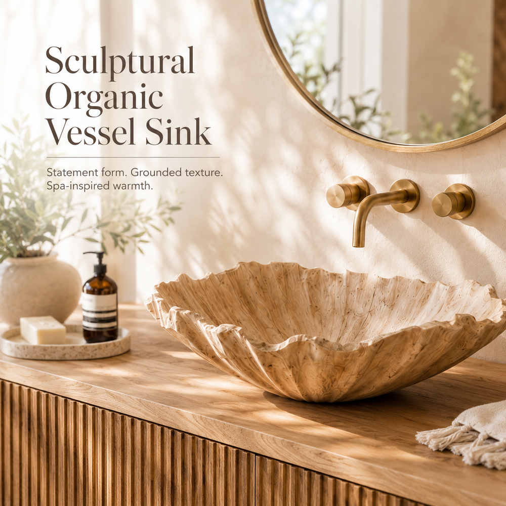 Nolan Warm Stone Vessel Sink - Design 143 - product image 08