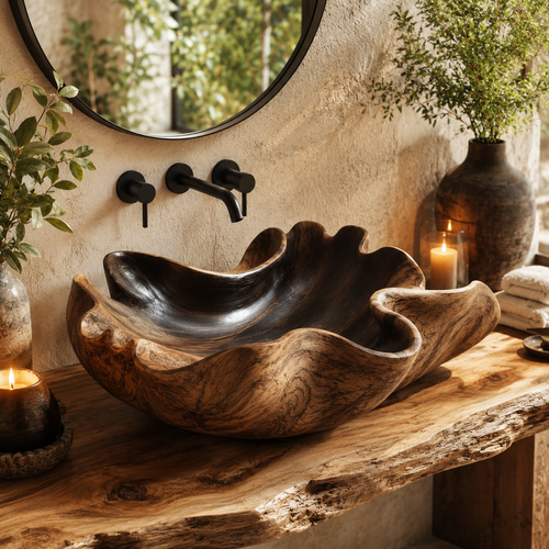 Mira Sculptural Bathroom Vessel Sink - Design 146 - main view