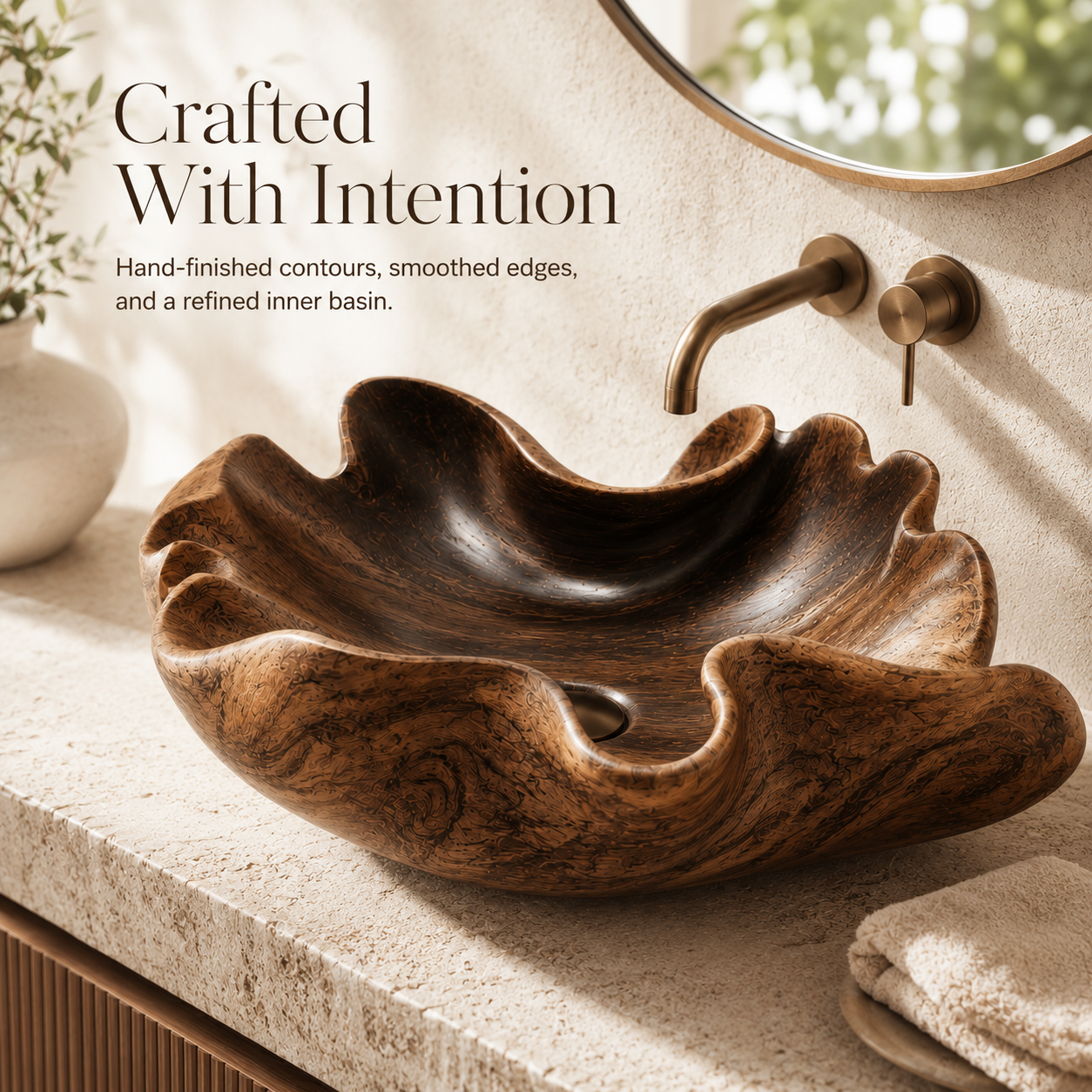 Mira Sculptural Bathroom Vessel Sink - Design 146 - product image 05