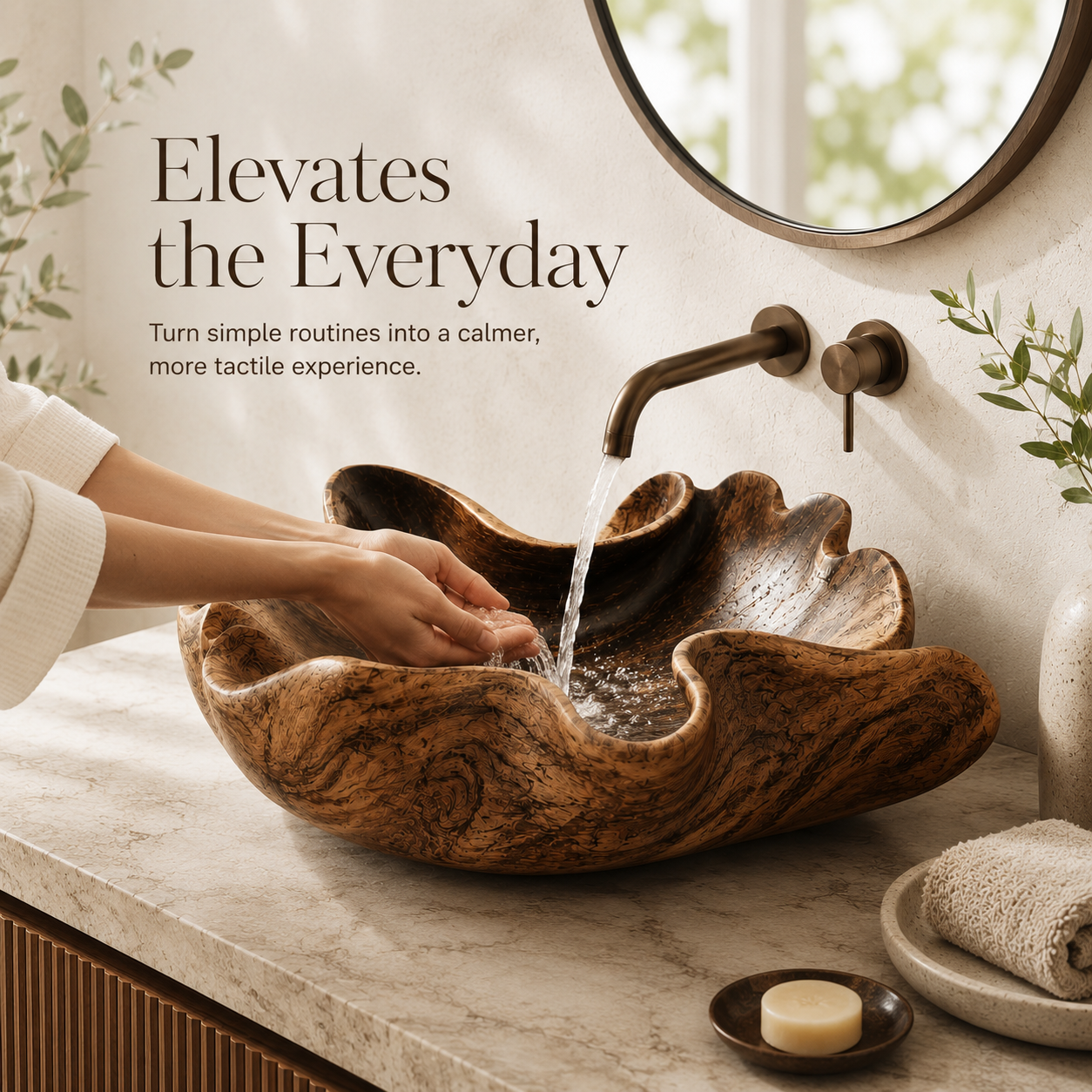 Mira Sculptural Bathroom Vessel Sink - Design 146 - product image 06