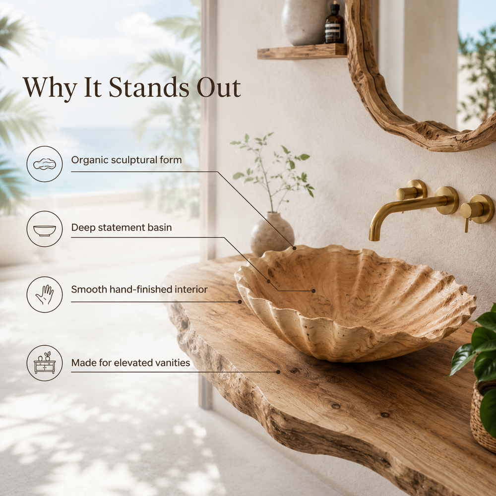 Elara Rounded Bathroom Sink - Design 149 - product image 09